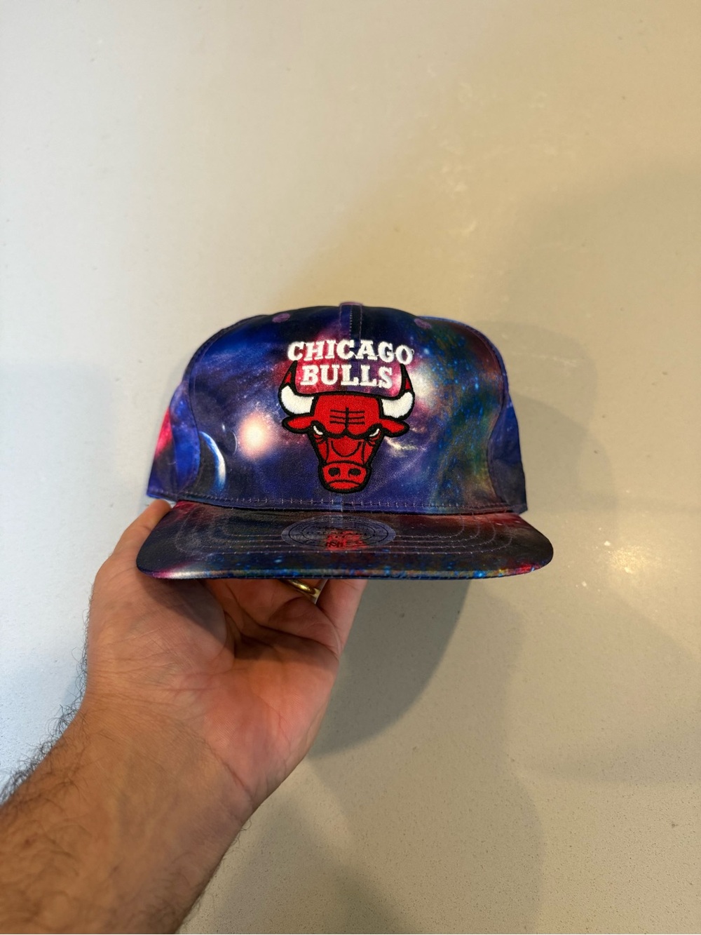 New Era Chicago Bulls Galaxy Print Snapback - Purple/Blue/Red